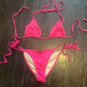 Hot pink DOLL bikini size small